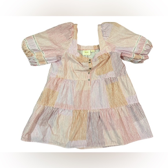 Anthropologie Maeve Gable Tiered Tunic in Pink Combo Size Medium - Picture 8 of 12